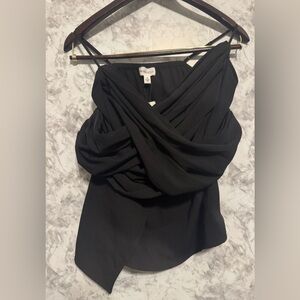 Making the cut Black Draped Tank Top Size XS